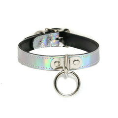 Holographic O-Ring Bondage Choker