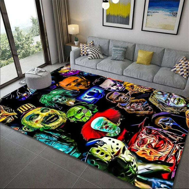 Horror Icons Ultimate Collage Living Room Rug