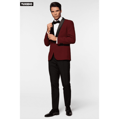 Hot Burgundy Tuxedo Opposuit