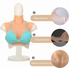 High Neck Silicone Breastplate