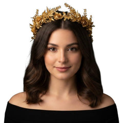 Goddess Gold Floral Adjustable Crown