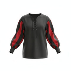 Men's Two Toned Long Sleeve Pirate Shirt