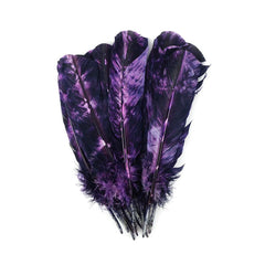 Custom Tie-Dyed Orchid Plum Turkey Feathers