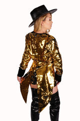 Deluxe Gold Sequin & Velvet Tailcoat