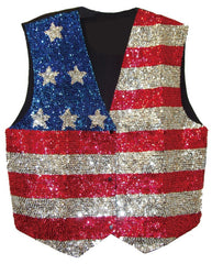 Stars and Stripes Sequin Men's Vest