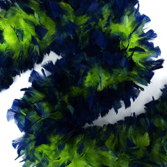 Luxurious Lime Tipped Royal Blue Turkey Feather Boa
