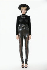 Seductive Snakeskin Black Pleather Leggings