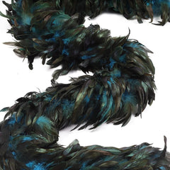 Dark Turquoise Rooster Schlappen Feather Boa