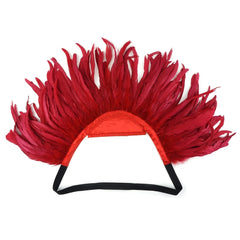 Red Carnival Feather Collar