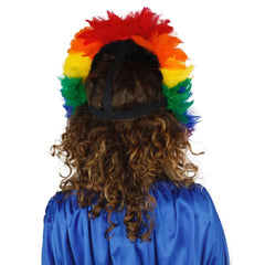 Rainbow Feather and Sequin Headdress