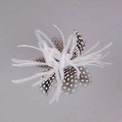 White Natural Ostrich Feather Floral Pick