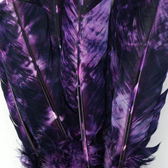 Custom Tie-Dyed Orchid Plum Turkey Feathers