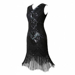Art Deco Flapper Fringed Dress