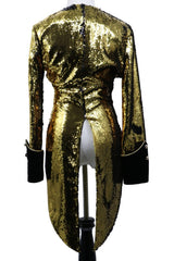 Deluxe Gold Sequin & Velvet Tailcoat