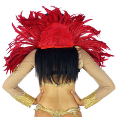 Red Carnival Feather Collar