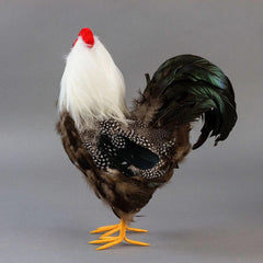 Realistic Natural Rooster Prop Decoration