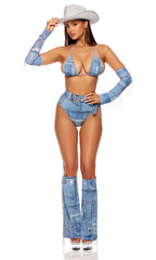 Denim Wrangler Women's Sexy Cowgirl Costume