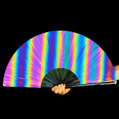 Eclipse Rainbow Reflective Hand Fan