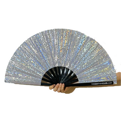 Discoteca Metallic Reflective Hand Fan