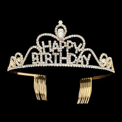 Happy Birthday Rhinestone Bling Tiara