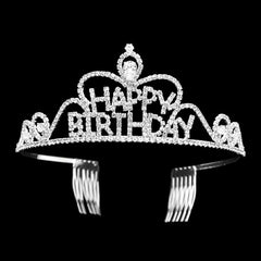 Happy Birthday Rhinestone Bling Tiara