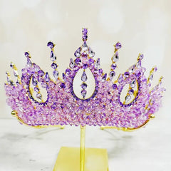 Amethyst Purple Rhinestone Princess Tiara
