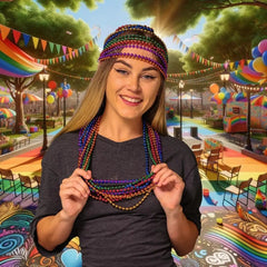 Mardi Gras Rainbow Beads