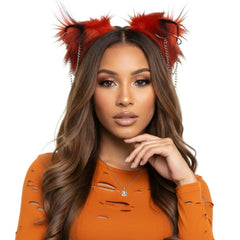 Furry Ears with Chain Detail