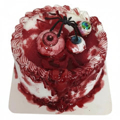 Small Bloody Cake Prop with Fake Eyeballs