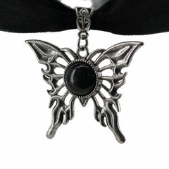 Black Butterfly Gem Choker