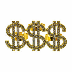 Triple Dollar Sign Gold Ring