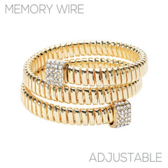 Gold Double Omega Cuff