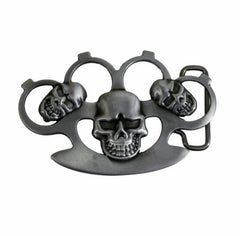 Skull Brass Knuckle Belt Buckle