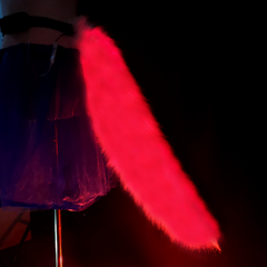 Multicolor LED Faux Fur Tail