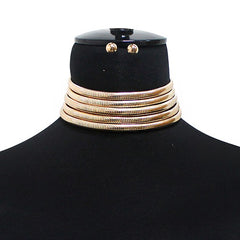 Gold Choker Set Omega chain