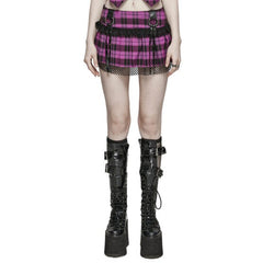 Sweet Punk Pleated Plaid Skirt