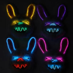 Neon Light Up LED Bunny Mask