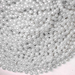 Mardi Gras White Pearl Beads
