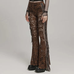 Sheer Fringed Laced Trousers