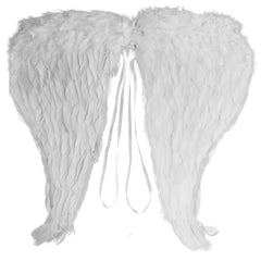 24" Downturned White Angel Wings