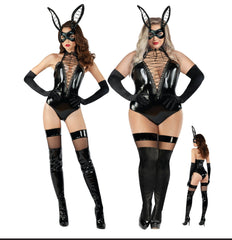 Black Masked Bunny Women's Sexy Costume