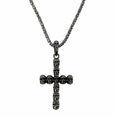Silver Skull Cross Necklace