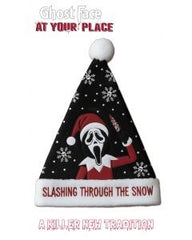 Ghost Face Graphic Santa Hat