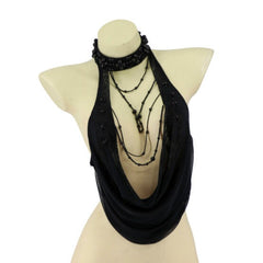 Pearl High Neck Halter Top