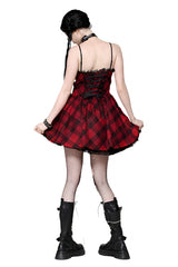 Punk Striped Ruffle Dress