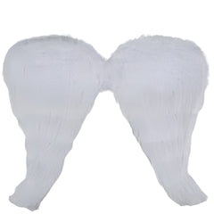 14" Downturned White Angel Wings