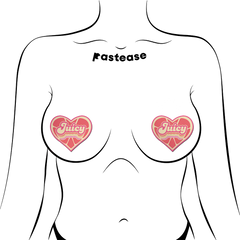 Love: Juicy Pink Retro Heart Nipple Pasties