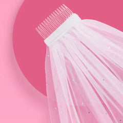 White Rhinestone Bridal Veil