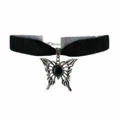 Black Butterfly Gem Choker