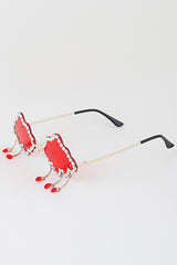 Rhinestone Rain Cloud Drop Sunglasses